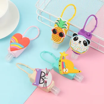 

5Pcs Cartoon Silicone Owl/Panda/Santa Claus Mini Hand Disinfectant Disposable No Clean Detachable Travel Cover Portable Gel
