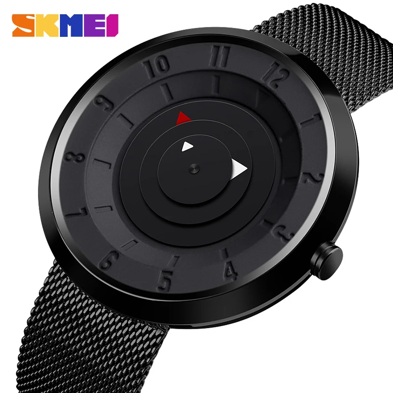 

SKMEI Fashion Watches Men Business Quartz Wristwatches 3Bar Waterproof Casual Stainless Steel Strap Watch Relogio Masculino 9174