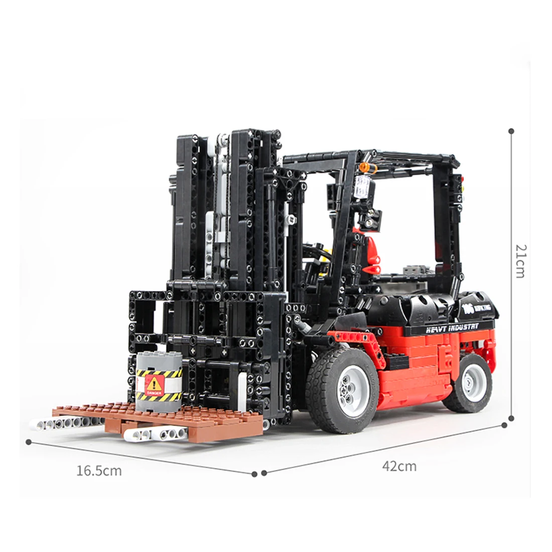  1719+Pcs 1:10 2.4G RC Fork Lift Truck DIY Building Blocks Construction Vehicle Model Brick Kit Chri