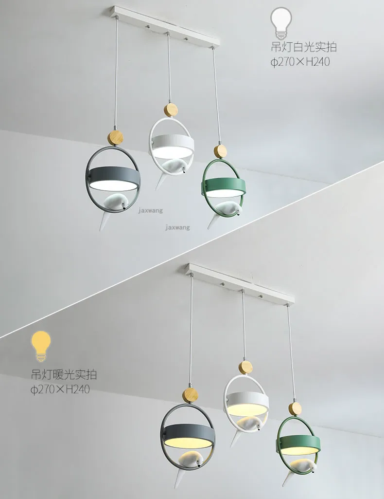 Скандинавский светодиодный лампы-подвески для птиц лампа для гостиной Подвеска для кухни подвесные светильники Лофт светильники