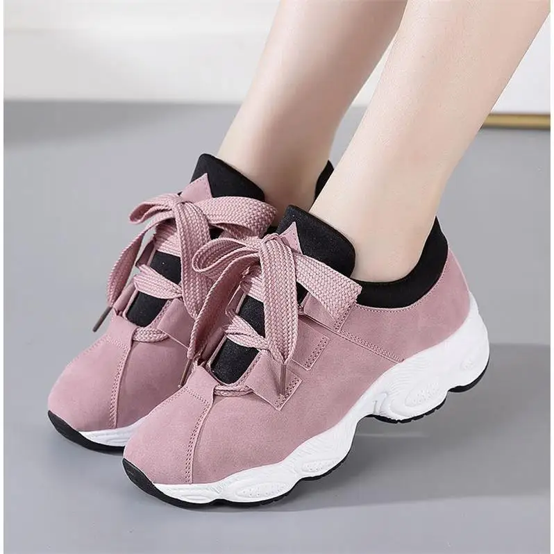 Лидер продаж; теннисные туфли; женские кроссовки на платформе; женская уличная спортивная обувь; женская обувь; Tenis feminino zapatillas mujer Deportiva - Цвет: Розовый