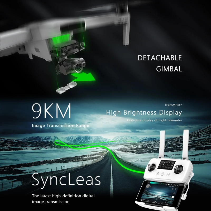 Hubsan Zino 2 Plus + GPS Drone with 4K 60FPS UHD WiFi FPV Camera Quadcopter 3-Axis Gimbal 9KM 35 Minutes Dron Vs SG906 2 MAX