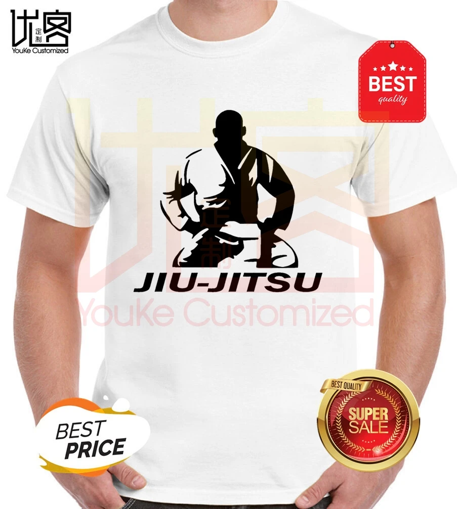 Для мужчин печати jiu jitsu (джиу джицу) брендовая одежда футболка с коротким рукавом