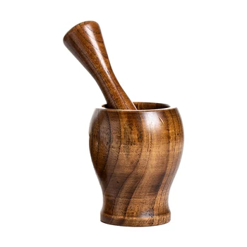 

Spice Salt and Pepper Grinder Shakers Flour Mill Wooden Mortar and Pestle Sesame Seeds Moedor De Erva Kitchen Supplies AB50GA
