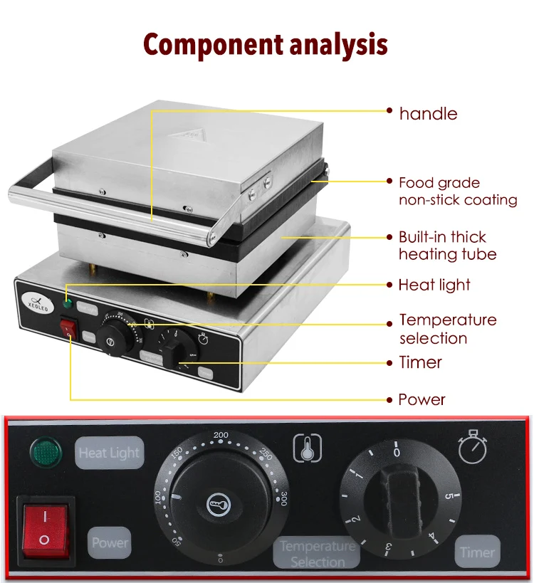 Xeoleo нержавеющая сталь, вафельница 2000 Вт двойная вафельница с синхронизацией Коммерческая вафельница Бельгийская вафельница