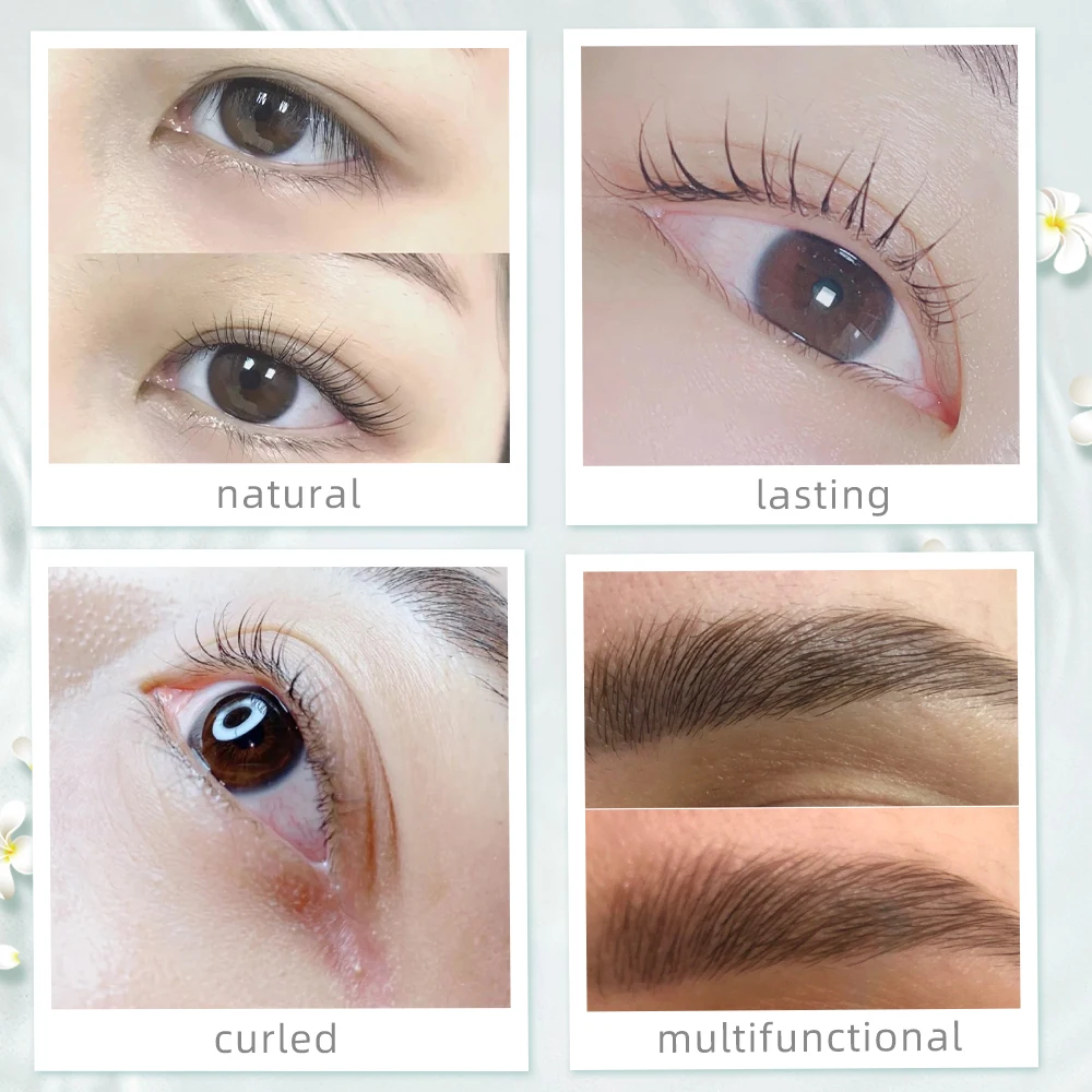 NAGARAKU Eyelashes Lift Kit Lasting Lift Pads Y Shape Brush Perm Fixation Nutrition Cleanser Eyelash Glue Lashes Curler Kit