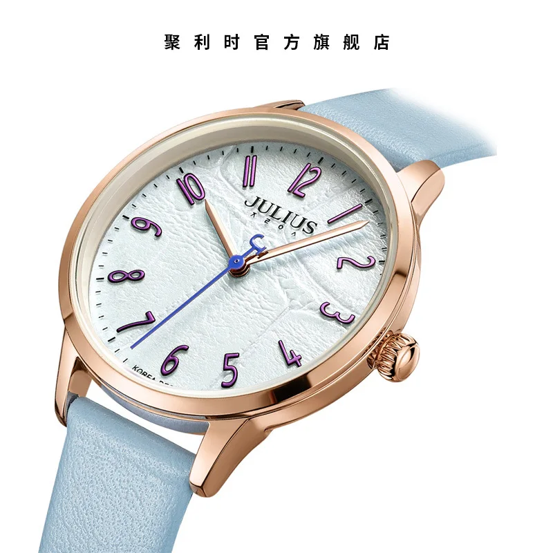 

Julius/Julius Genuine Product Simple Printed Surface Dial Microfiber Leather Quartz Waterproof WOMEN'S Watch Ja-987