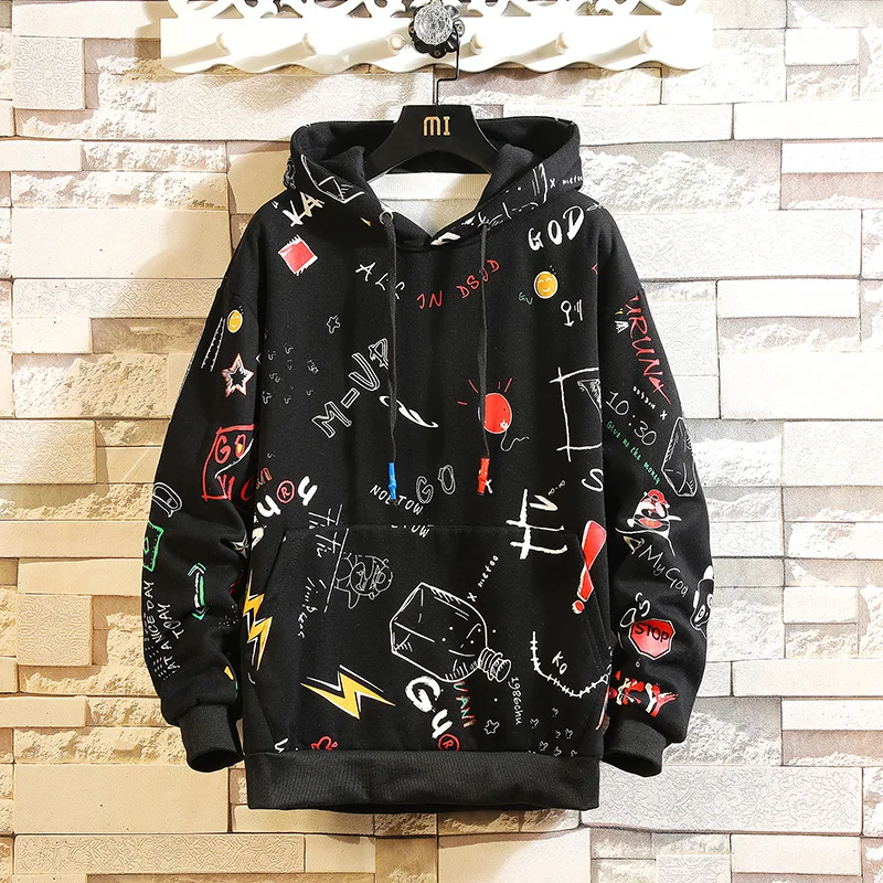 

2019 AUTUMN Spring Fashion High Quality Sweatshirt Men Hip Hop Long Sleeve Pullover Hoodies Sweatshirt Clothes