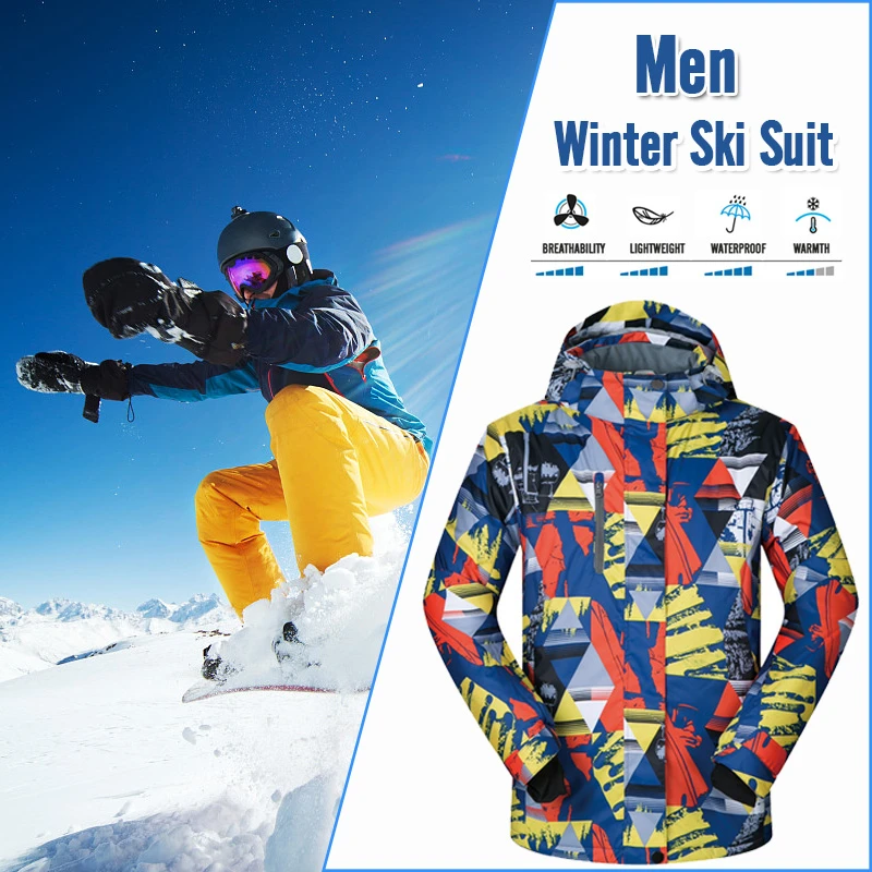 

Ski Suit Men Winter Warm Windproof Waterproof Outdoor Sports Snow Jackets and Pants Hot Ski Equipment Snowboard Jacket Men Brand
