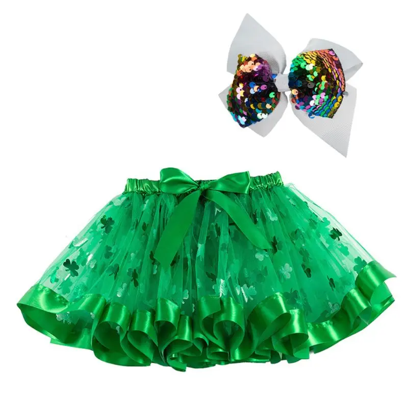 Высококачественная детская юбка-пачка из тюля с лентой в виде тыквы на Хэллоуин для девочек, заколка для волос с бантом