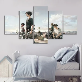 

Anime Painting Attack on Titan Canvas Art Paints Wall Poster Bedroom Decorartion Wall Art Stickers for Home Decor Christmas Gift