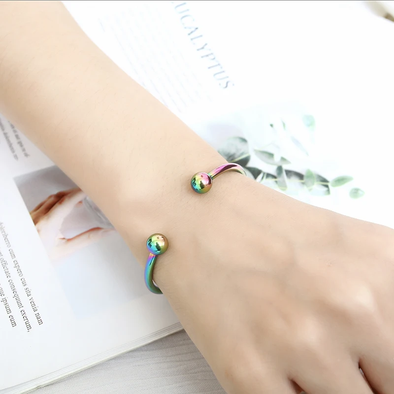 DIY Stainless Steel Bracelet Ball Bangle  (1)