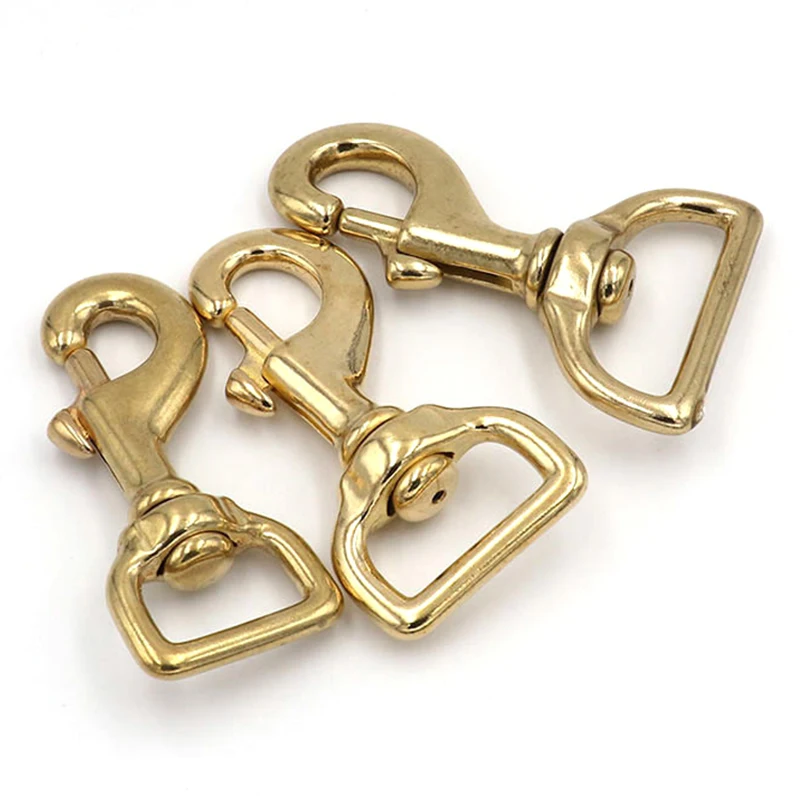Brass Hook Pet Dog Buckle Backpack Chain Connection Hook Brass Square Tail Hook Luggage Leather Hardware Accessories 006