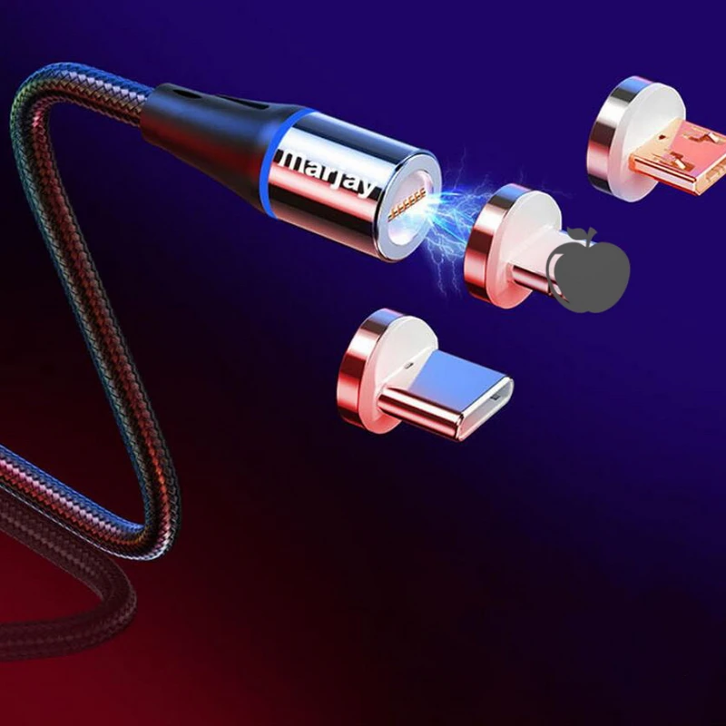 1 м 2 Магнитный Micro USB кабель для iPhone samsung Android мобильный телефон Быстрая зарядка usb