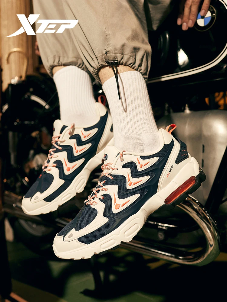 

Xtep Men Mixed Color Air Cushion Sneakers Male Winter Fashion Chunky Casual Sneaker Male Breathable Walking Shoe 880119325103