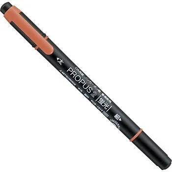 Orange 3 шт. Япония Uni Dual Head маркер, фломастер PUS-101T маркеры для рисования DIY ручка 10 цветов - Цвет: Orange