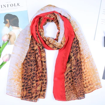 

Women's Scarves Fashion New Style Snakeskin Pattern Square Scarves Hot Sale Women Silk Scarf Shawl Unisex Silk Muffler 919