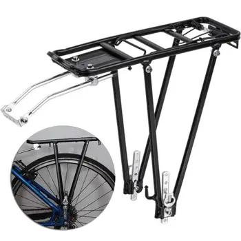 

Heavy Bicycle Bike Rear Shelf Aluminum Alloy Frame Bracket Black Adjustable Luggage Rack U1JC