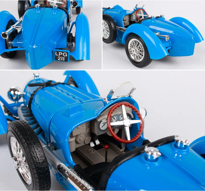 Bburago 1:18 1934 bugatti Тип 59 роскошный синий автомобиль литья под давлением 252*100*76 классическая модель автомобиля крутой автомобиль Коллекционирование для мужчин 12062