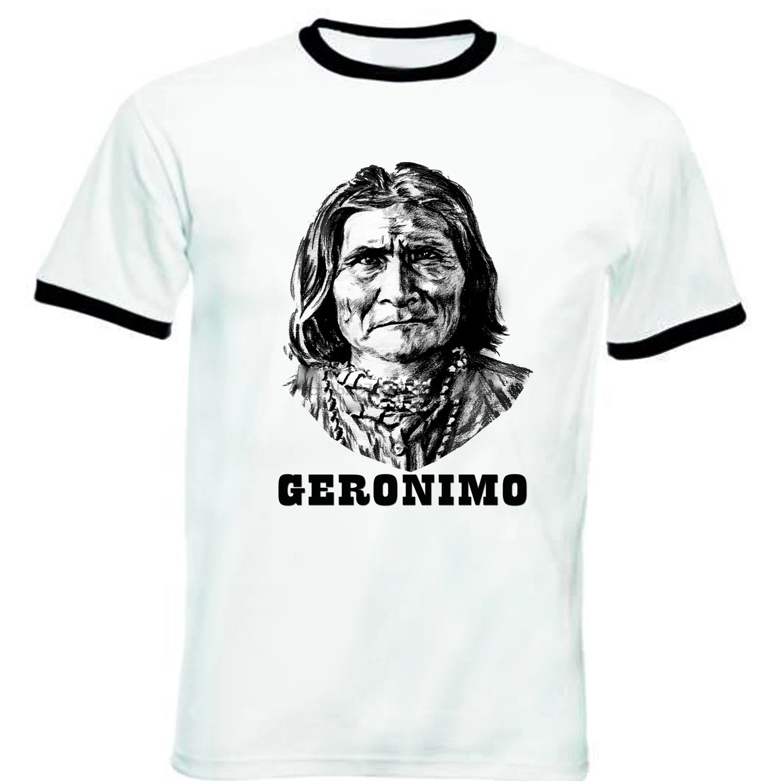 Мужские футболки Летний стиль модная мужская футболка Swag хит продаж GERONIMO индеец