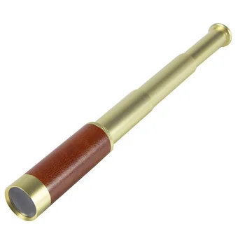 

M9X32 Brass Metal Mono Spotting Scope Retro Pirate Telescopic Mini Hunting Camping Monocular Telescope for Trekking Hiking