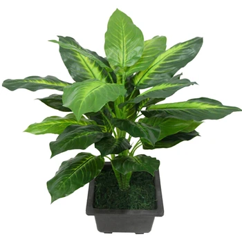 

Artificial Flower Evergreen Small Green Plant Potted Hotel Corridor Set Artificial Plant Decoration Plastic Flower