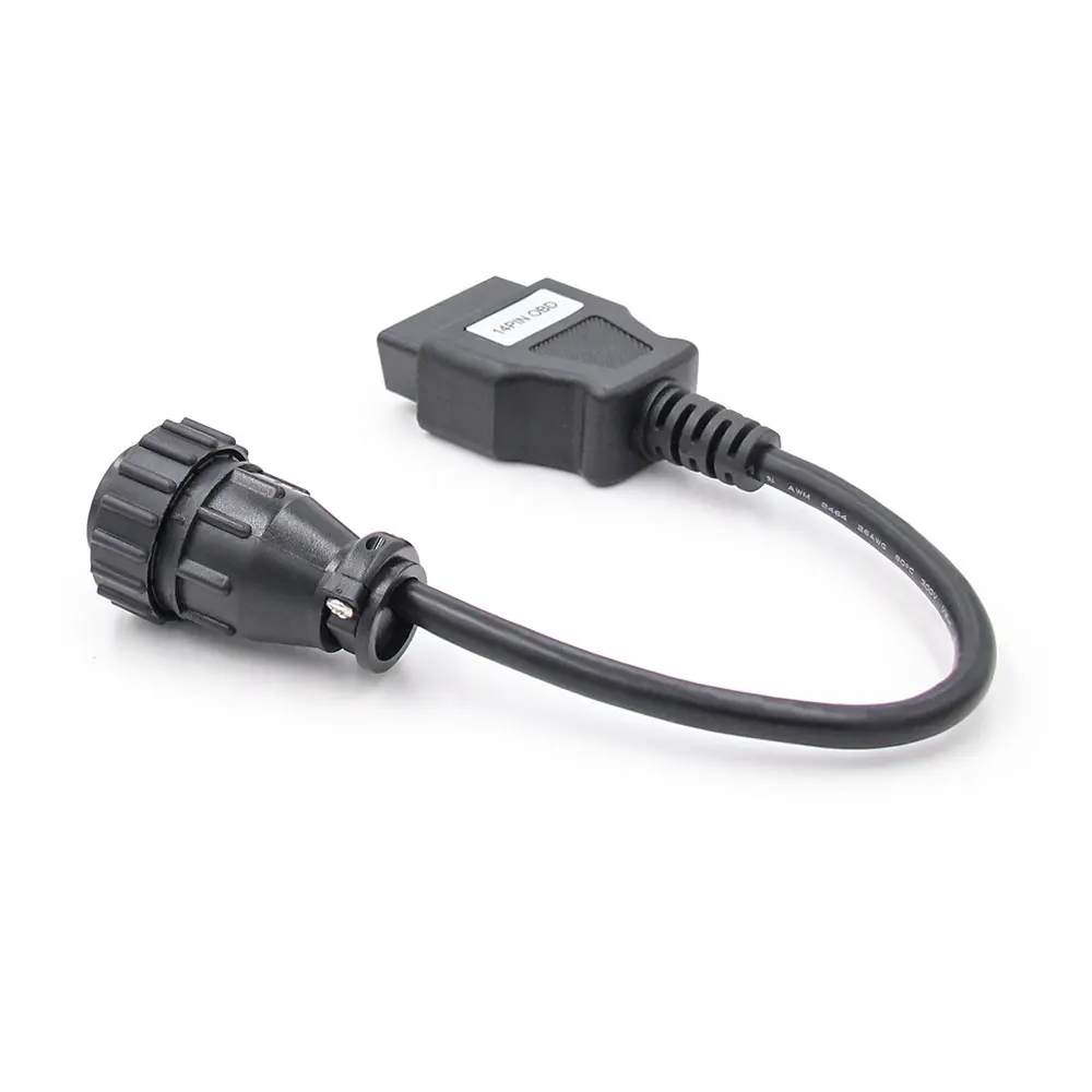 OBD2 Stecker Adapter Für MB Lkw 14 Pin OBD zu OBD2 16Pin Für Benz Lkw OBD 2  OBD2 Diagnose Auto werkzeug OBD2 Verlängerung Kabel