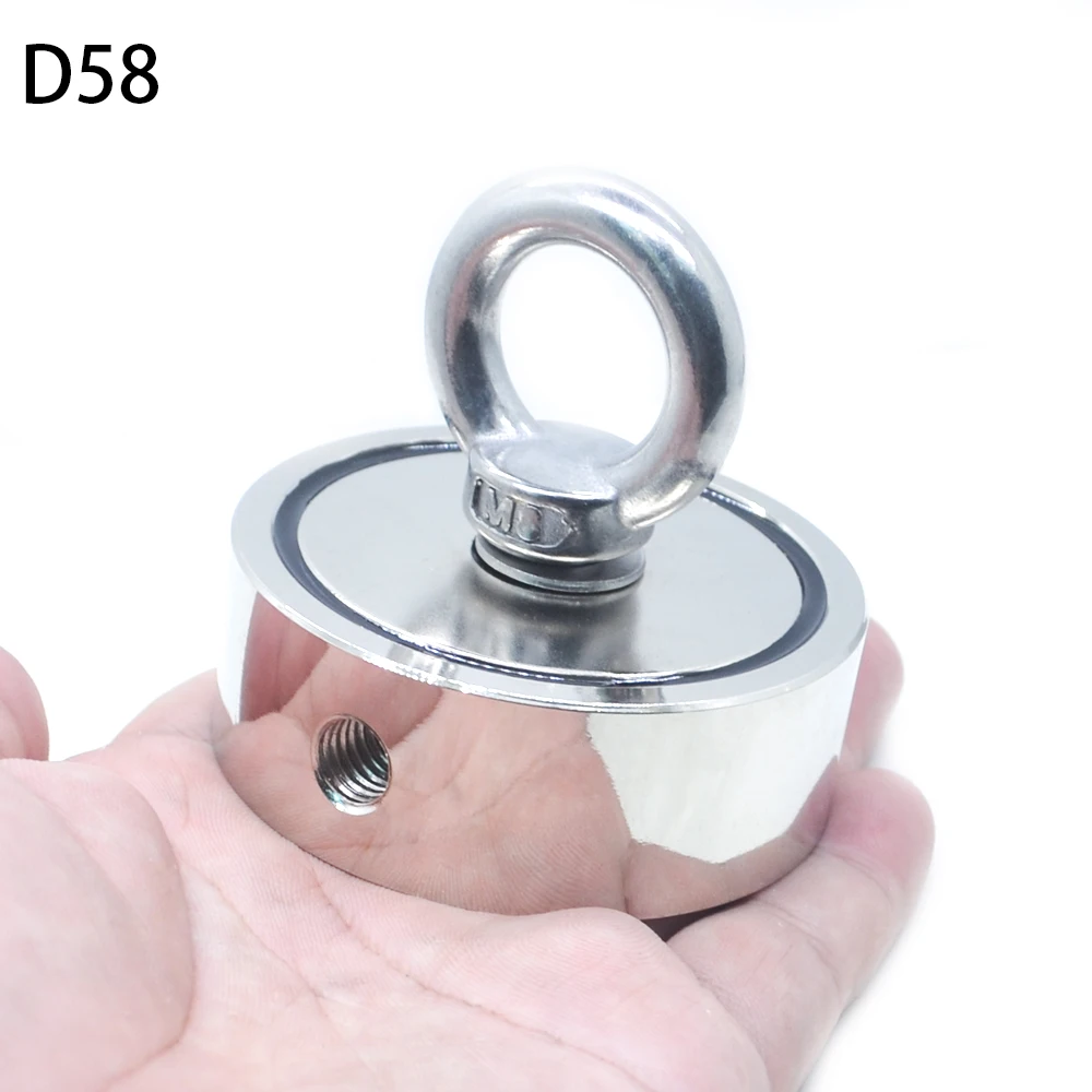 Strong Neodymium Magnet Double side Search magnet hook super power Salvage Fishing magnetic D48MM-D74MM Stell Cup holder