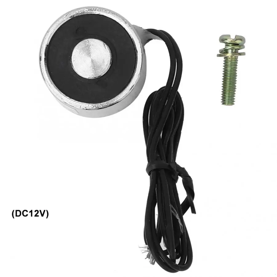 DC12V DC 12 V/24 V 3Kg/30N дисковый Электрический магнит 20*15mm соленоидная подъемная присоска - Цвет: DC12V