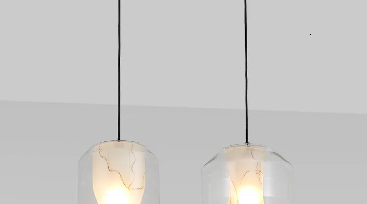 Modern Pendant Lights Kitchen Fixtures For Dining Room Home Hanging Lamp Gold Glass Ball Restaurant Decor Lighting Lustre