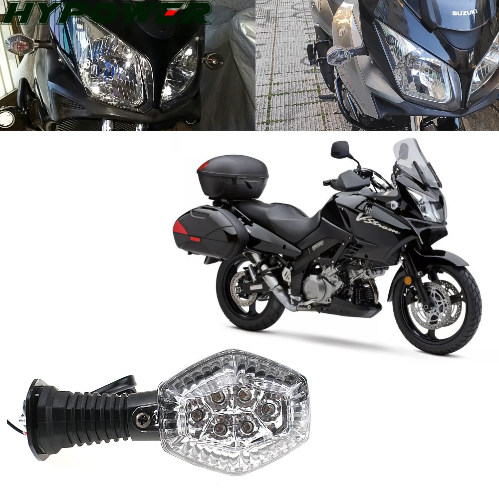 Передний указатель поворота светильник для SUZUKI DL 650 Vstrom 04-11 DL 1000 Vstrom 06-12 Аксессуары для мотоциклов мигалки лампы