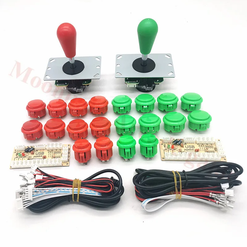 아케이드 조이스틱 DIY 키트, 지연 없음, USB 인코더, PC 아케이드 Sanwa 조이스틱 및 푸시 버튼, 아케이드 마메