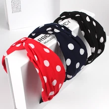 Винтажное богемное узелковое оголовье в клеточку, элегантный тюрбан для женщин и девушек, повседневные аксессуары для волос, модный головной убор