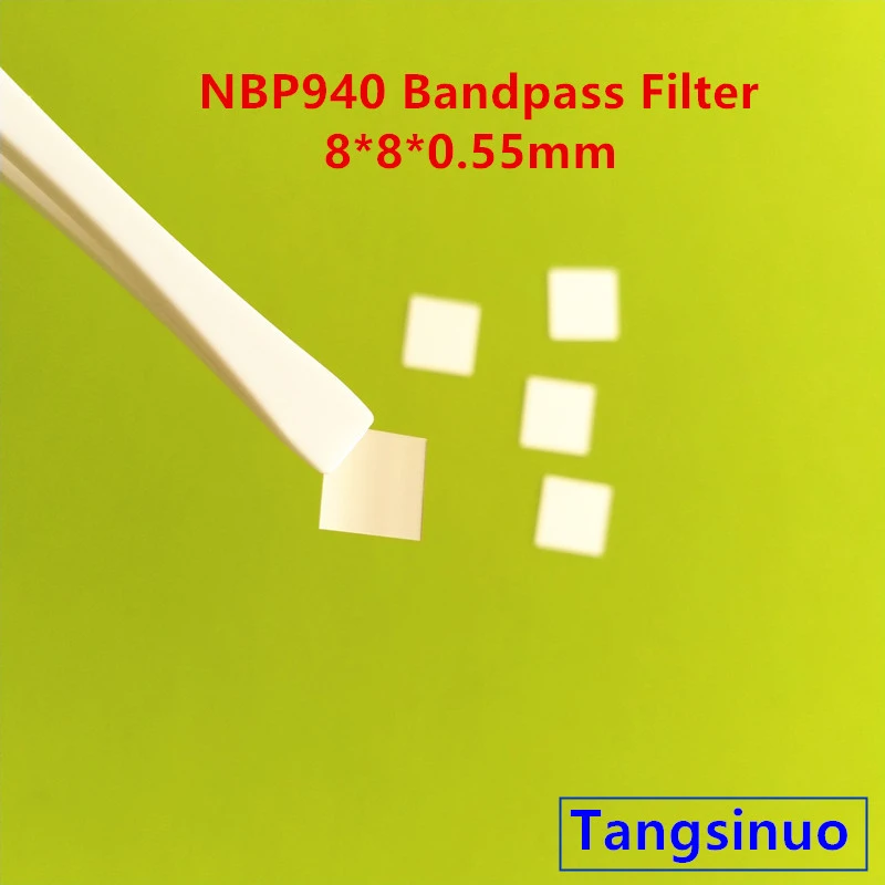 3PCS ! 940nm NBP940 8*8*0.55mm IR Infrared Narrow Bandpass Filter