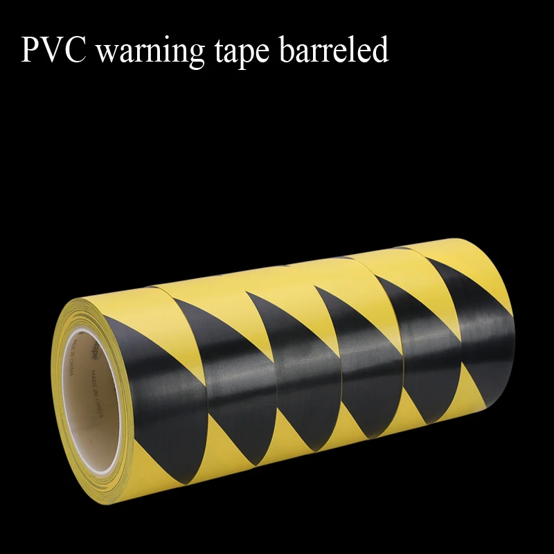 Warning Tape 33m Length PVC Black-yellow Zebra Crossing Warning Landmark Floor Tape Color Scribed Floor Tape