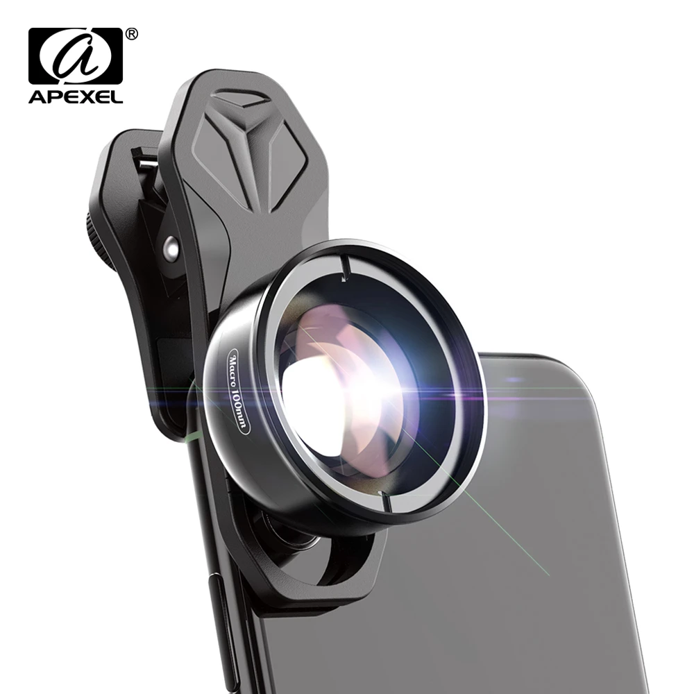 Apexel 4k Hd 100mm Macro Lens Professional Phone Camera Lens Cpl Star Filters For Iphonex Xs Max 11samsung S10 All Smartphone Mobile Phone Lens Aliexpress