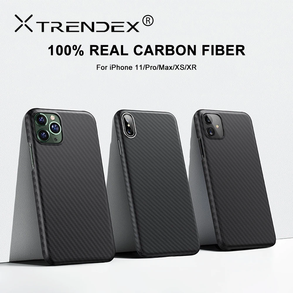 Чехол из настоящего углеродного волокна для iPhone 11 Pro Max XS XR, матовый глянцевый Гибридный Тонкий чехол из настоящего углеродного волокна с полным покрытием
