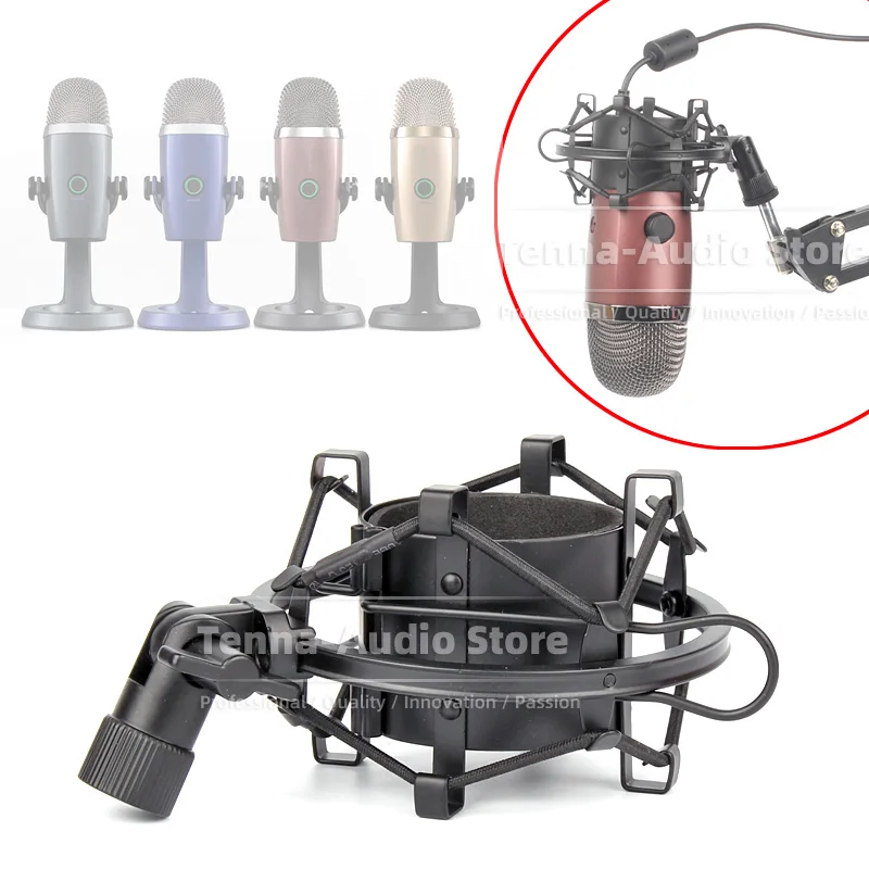Sospensione Spider Microfono Shock Mount Per Blue Yeti Nano Usb Condensatore Mike Registrazione Mic Supporto Per Supporto Clip Morsetto Antiurto