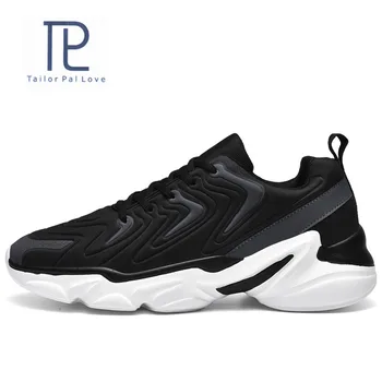 

New Men Shoes Sneakers Lace Up Fashion Breathable Comfortable Casual Sneakers Men Flat Male Trainers 38~46