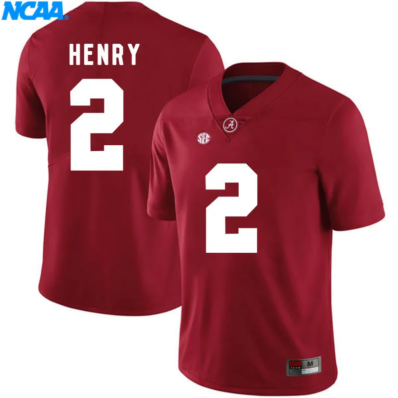 Новое поступление, высокое качество, Alabama Derrick Henry#2 DeVonta Smith#6, футболки для колледжа, ограниченная серия, майки, S-XXXL - Цвет: 6