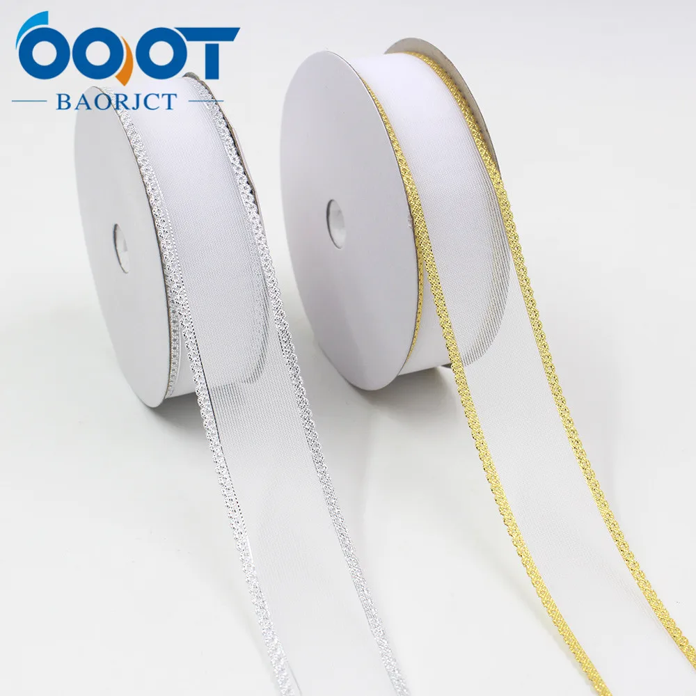 L-20325-184 OOOT BAORJCT 5 ярдов 25 мм двусторонняя бронзовая прозрачная пряжа для украшения