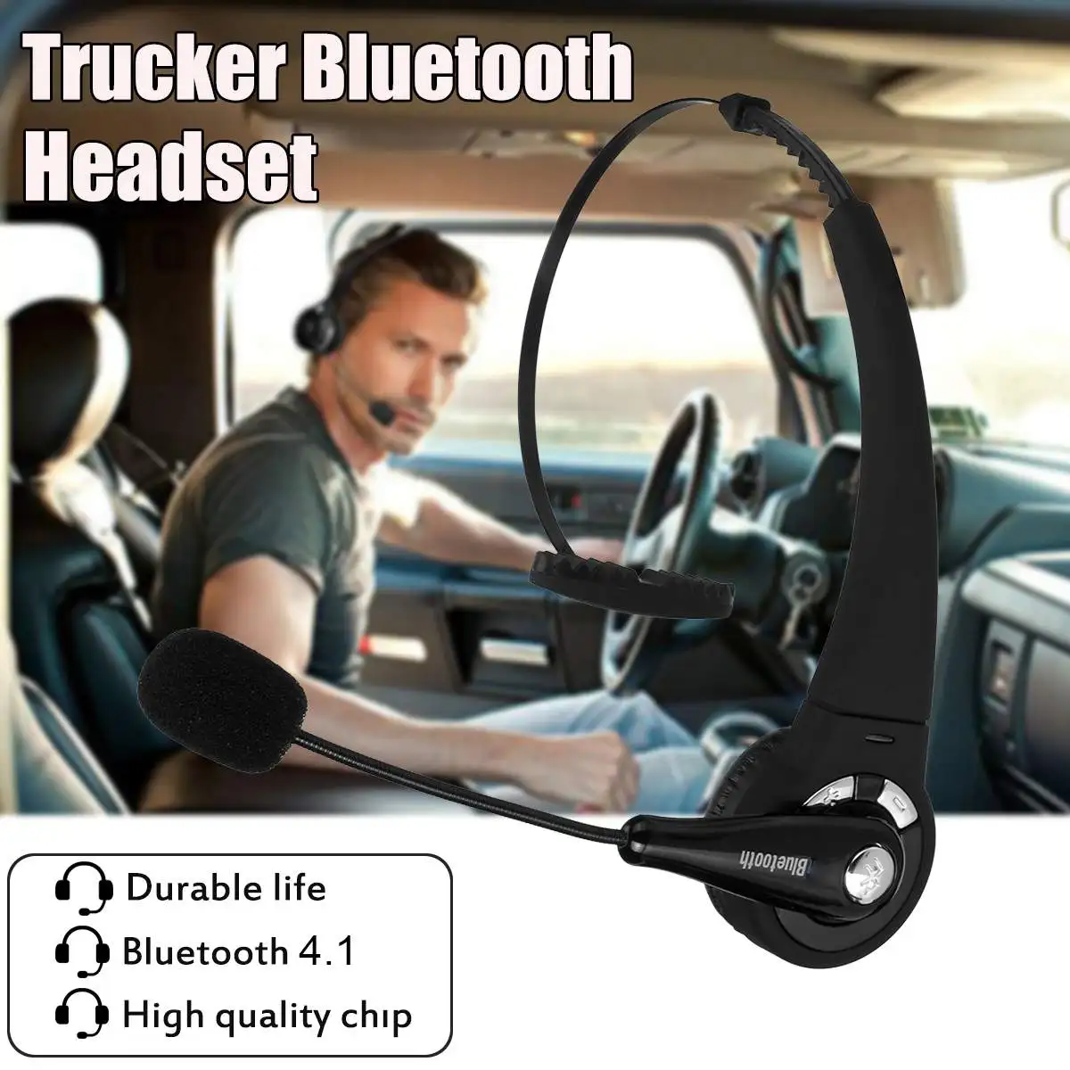 Over Head Noise Canceling Headphones Calling Center bluetooth Wireless Headset Mic Hands Free Headphone for Truckers Drivers