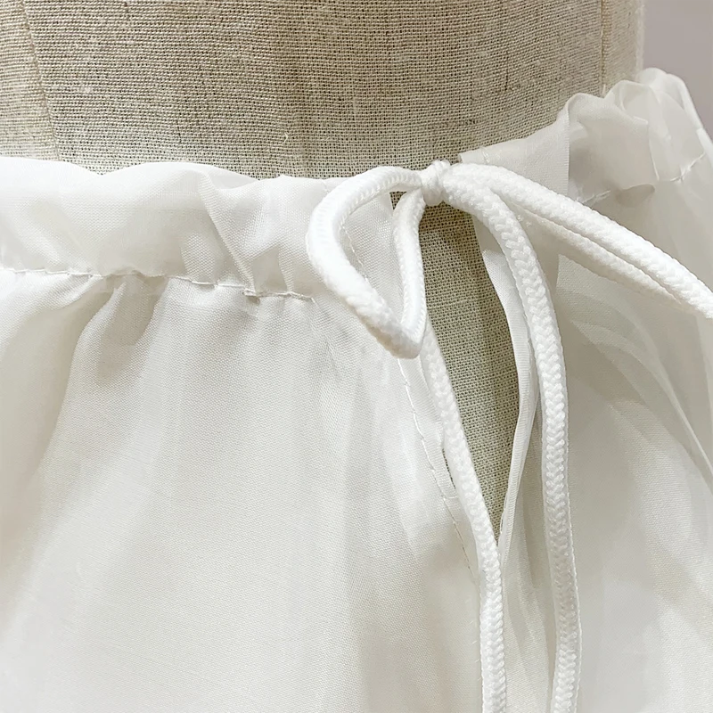 Summer Girl Petticoat Dress Kids Dresses For Girls Clothes Children Clothing White Fluffy Long Costumes Inside