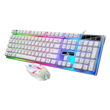 

USB Wired LED Backlit Gamer Keyboard Gaming keyboard and Mouse 104 Keys Mechanical Feeling Keyboard Gamer Kit