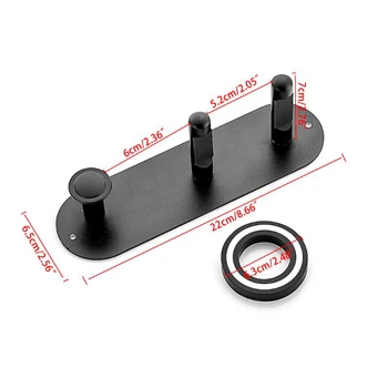 

Aluminum Alloy Hair Dryer Holder 3pcs Nozzle Hanger Storage Rack Set Home