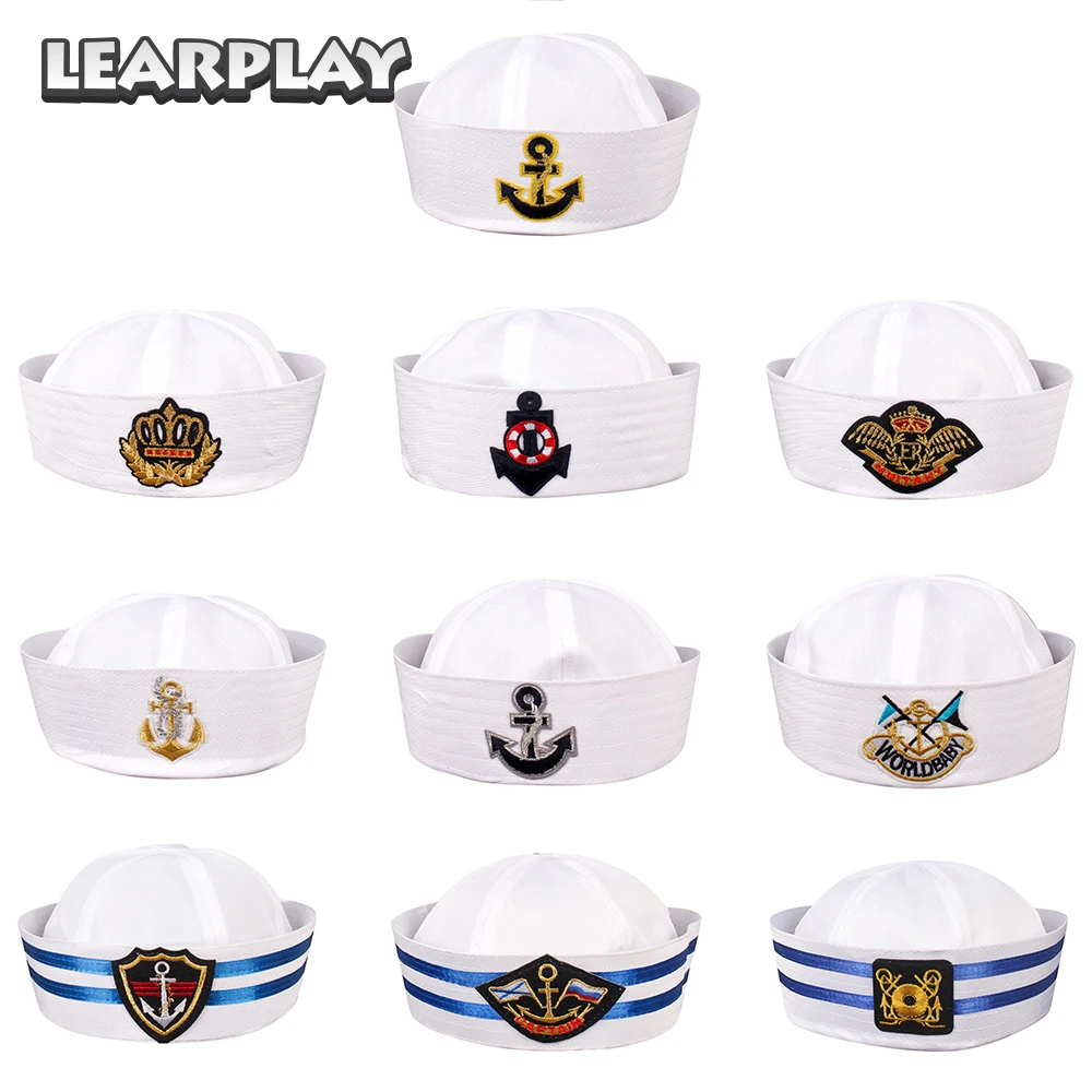 kids white sailor hat