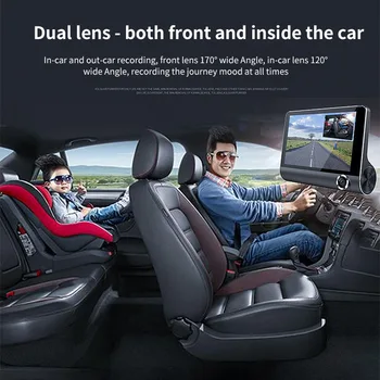 

4'' HD 1080P 3 Lens Car DVR Rearview Reversing Camera Dash Cam Video Recorder Car Camera Mirroring DVR Car Camera Recorder