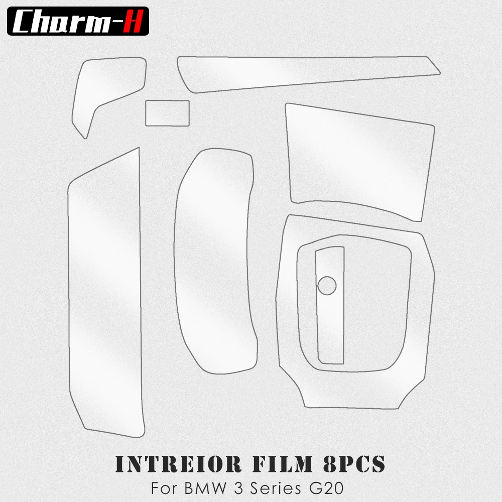 For BMW 3 Series G20 2019 2020 Car Door Center Console Media Film Central AC Navigation Screen TPU Protector Film Accessories