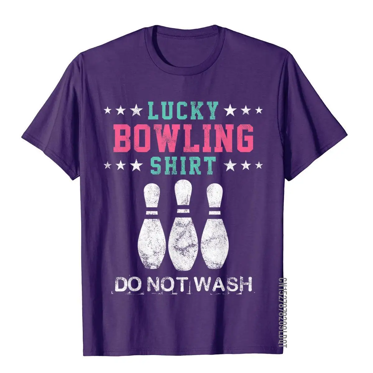 Lucky Bowling Gift T-Shirt For Women Wife Mom Or Girls__B10572purple