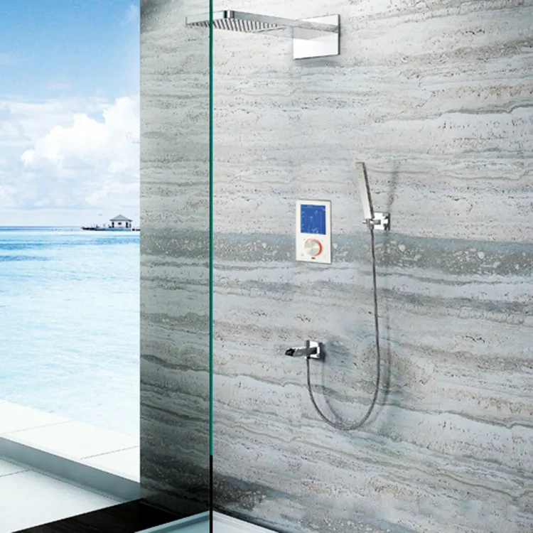 US $228.00 LCD Smart Touch Screen Digital Shower Control Thermostat Shower Mixer Thermostatic Shower